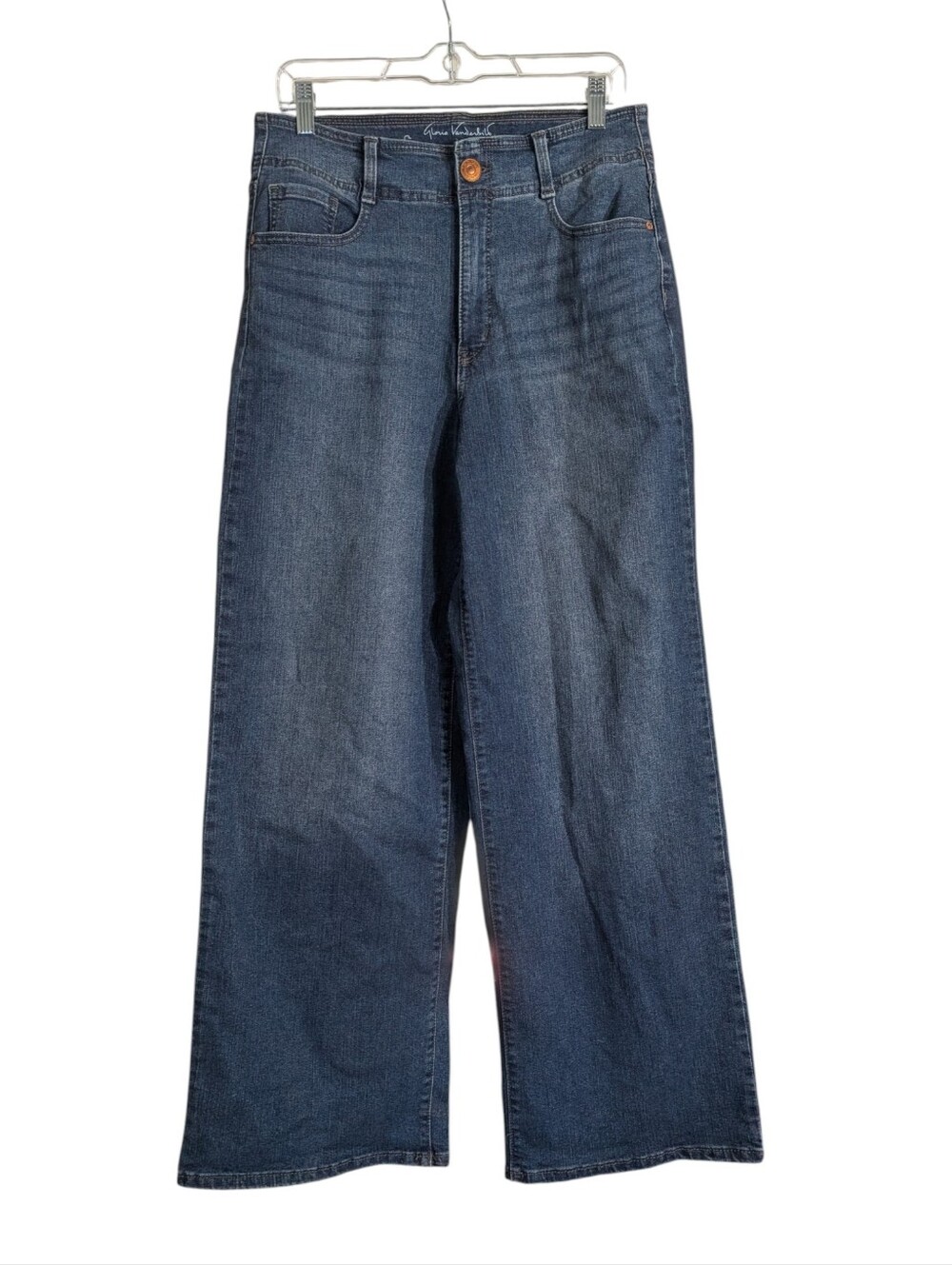 Gloria Vanderbilt Shape Effect Tummy Sculpt Wide Leg Jeans Size 10 - Picture 2 of 10